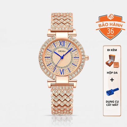 CELESTIA Studded Rose Gold Watch