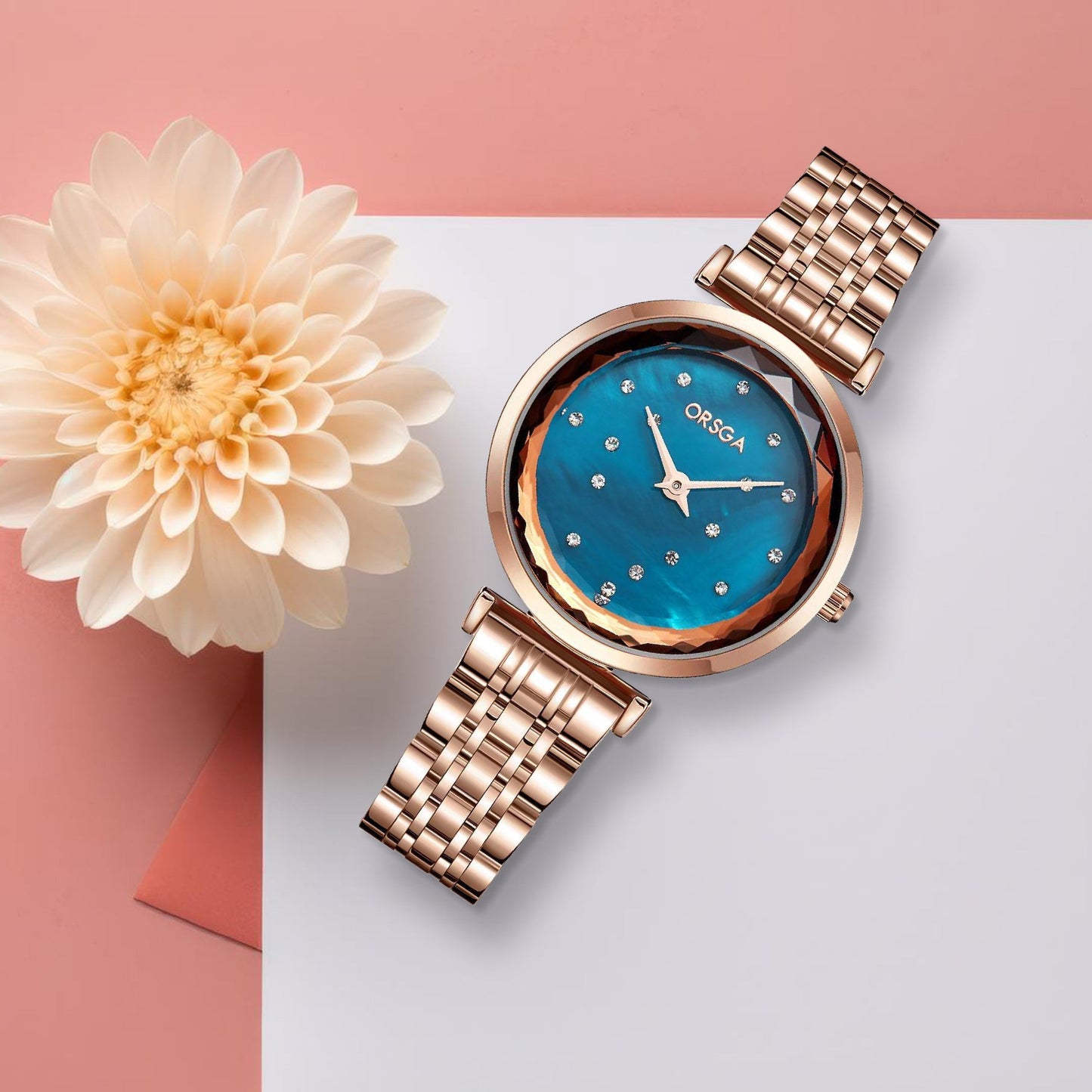 ASTER Blue Rose Gold - Đồng hồ Orsga Cao Cấp