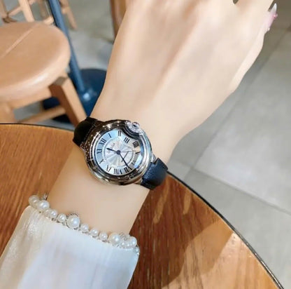 Rosy - Đồng hồ nữ ORSGA mặt tròn đính đá Cao Cấp